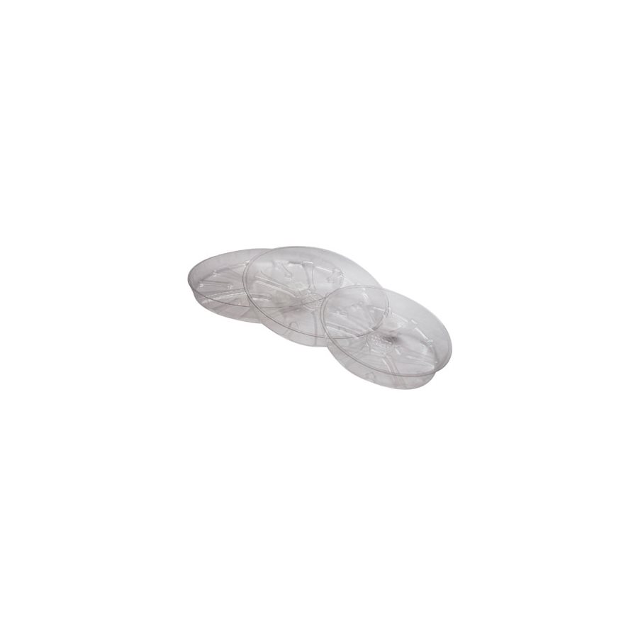 SAUCER 12" CLEAR PLASTIC (50)