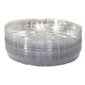 SAUCER  14" CLEAR PLASTIC (50)