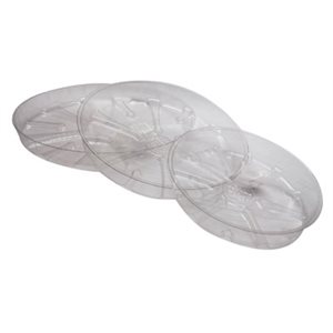 SAUCER 8" CLEAR PLASTIC (50)