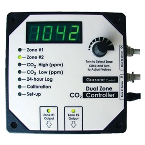 GROZONE CO2D CONTRÔLEUR DE CO2 À 2 ZONES 0-5000 PPM (1)