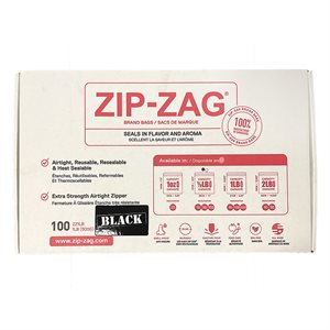 ZIP-ZAG BLACK 1LB BAGS 29.21 CM X 42.55 CM (100)